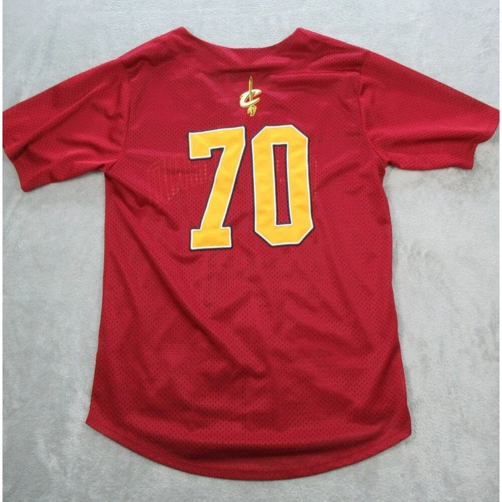 Cleveland Cavaliers Sz. Small Cavs #70 Dark Red Mesh Baseball Jersey ButtonFront